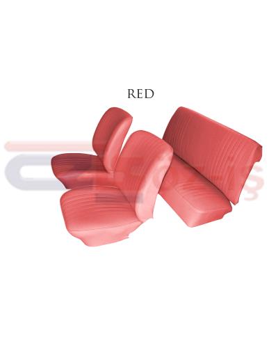 VW OLD BEETLE 1200 SEAT COVER SET 74-77 RED ( GOLF TYPE )