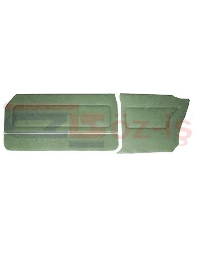 FORD 69-72 17M / 20M COUPE DOOR PANEL SET CARPET & NICKEL GREEN - 4 PCS