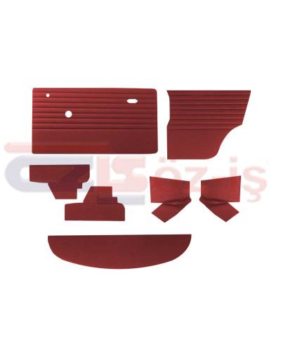 MINI COOPER  1970 - 2000 MK3 - MK4 DOOR PANEL SET BURGUNDY - 9 PCS