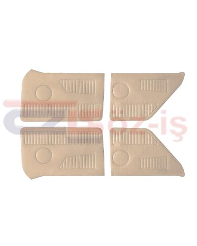 RENAULT 12 DOOR PANEL SET 4 PCS PVC LEATHER BEIGE