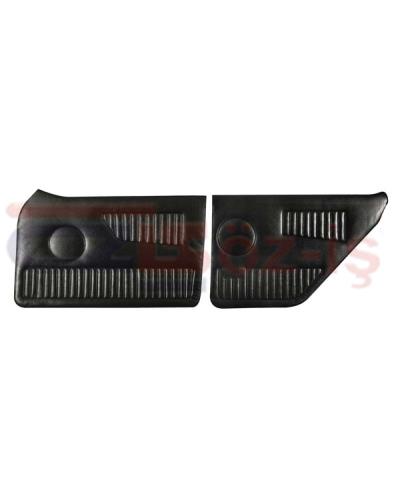 RENAULT 12 DOOR PANEL SET 4 PCS PVC LEATHER BLACK