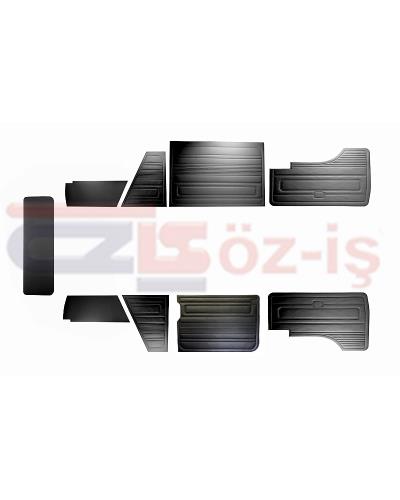 VW T3 T25 BUS 1985-1992 DOOR PANELS 9 PCS BLACK O.P. LATE STYLE