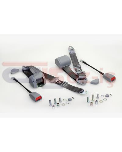 VW OLD BEETLE 1200 - 1300 -1302 - 1500 - 1303 SEAT BELT 3 Points Automatic GREY 2 PCS
