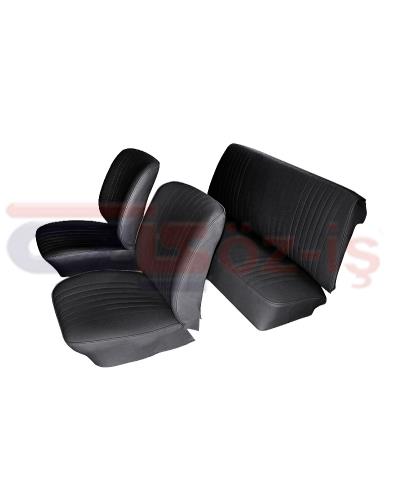 VW OLD BEETLE 1200 SEAT COVER SET 74-77 BLACK ( GOLF TYPE )