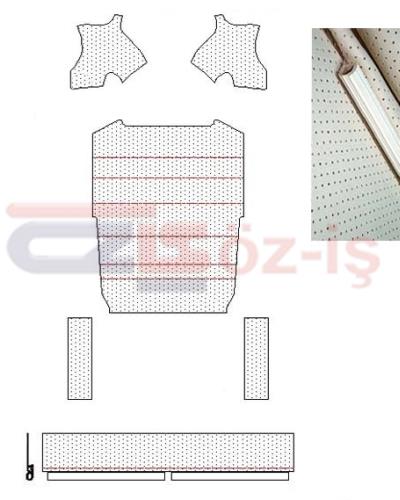 VW OLD BEETLE 1300-1303 HEADLINER PERFORATED CREAM