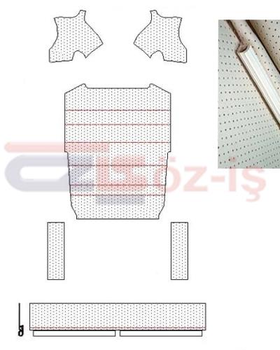 VW OLD BEETLE HEADLINER PERFORATED CREAM 1947 - 1967 