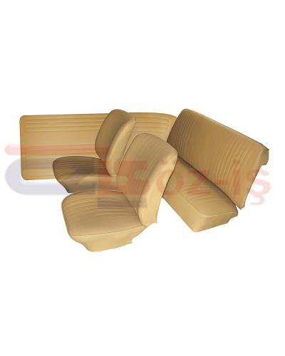 VW OLD BEETLE SEAT COVER SET & DOOR PANEL SET BEIGE