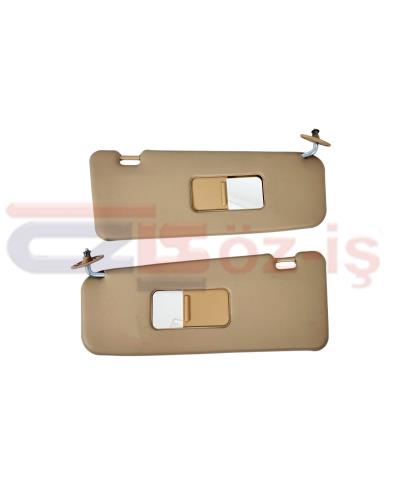 BMW E30 SEDAN SUNVISOR SLIDING MIRROR COVER BEIGE WITHOUT LIGHT