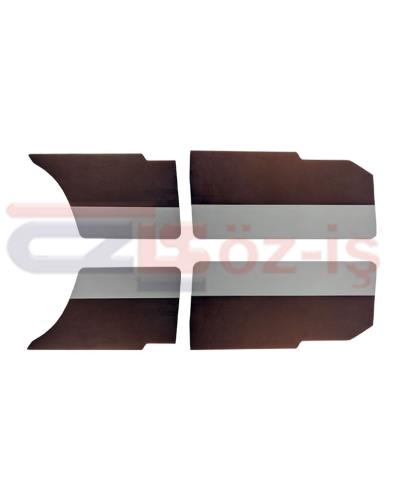 FIAT 131 DOGAN INTEIROR DOOR PANEL SET 4 PCS BROWN FABRIC